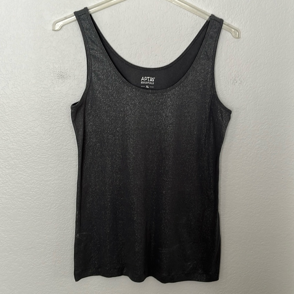 🩶SHIMMERY GREY/SILVER TANK TOP BY APT 9 NWOT SZ XL EXCELLENT CONDITION